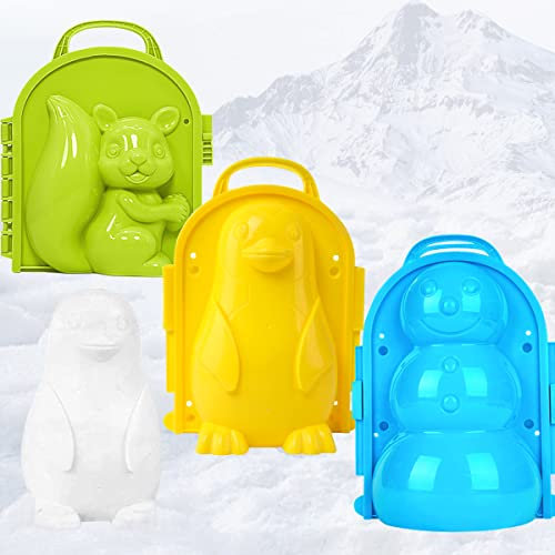 XiXiRan Schneeball Form, 3 Stück Winter Schneeball Former Pinguin Spielzeug für Kinder, Schneespielzeug Set Strandspielzeug Kinder Erwachsene