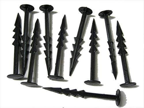 Garden Mile 50 Pack Heavy Duty Weed Control Fabric Pegs – 15cm Ground Securing Pins for Membrane, Fleece, Netting & Mulch Sheets – Durable Plastic Landscaping Pegs for Garden & Allotment Use