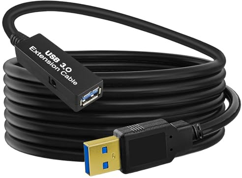 25Feet Active USB 3.0 extension cable,Long USB Extension Cord A-Male A-Female,With Expansion Chipset Signal Boosters, Compatible With Oculus Quest 3,VR, Xbox, PS4, Webcam,etc.