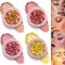 4PCS Highlighter Palette, 3D Rose Blush, Body Luminizer Highlighter Face Makeup, Shimmer Body Glow Face Powder, Glossy Long Lasting Highlighters Makeup