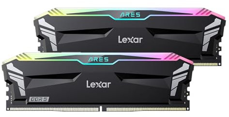 Lexar DDR5 RAM 32GB Kit (2x16GB) 6000MHz CL30 RGB, 288-Pin UDIMM Desktop Speicher, PC Gaming Arbeitsspeicher, High Performance DRAM, PC Speicher, Computerspeicher unterstützt XMP 3.0/AMD Expo, 1.35V