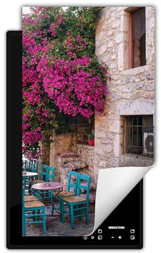 DarHaus Copertura Tappetino Piano Induzione 30x52 cm Cucina Coprifornelli Protezione per Piano Induzione - Rosa - bolle