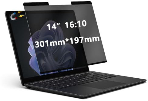 HaruYo Filtro Magnetico Privacy per Laptop da 14 Pollici, Pellicola Schermo Protezione, Removibile Magnetico Pellicola Anti Luce Blu Antiriflesso Anti Spia per Laptop da 14 (16: 10) 301 mm x 197 mm