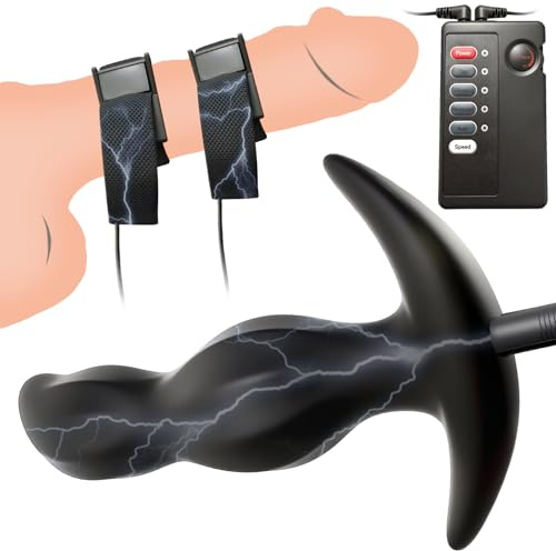 Electroshock Plug Anal Estimulación Eléctrica Anillos de Pene Bdsms