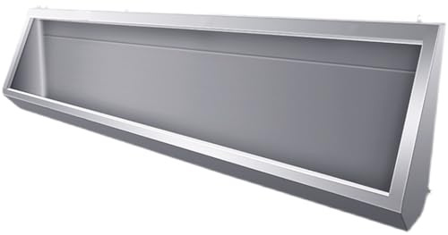 Väggmonterad urinvägstrån för män – 304 stål, 100 cm/150 cm kommersiell utomhustoalett för skolor, byggplatser och offentliga toaletter, lättdränerad rörsystem