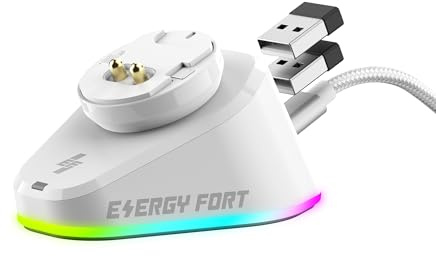 Maus Ladestation für Logitech/Razer,Gaming Maus Kabellos Ladestation für Logitech G PRO X Superlight/G PRO X Superlight 2 Lightspeed/G PRO Wireless/G502 X Plus,Razer Viper/Basilisk Ultimate (Weiß)