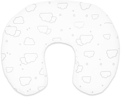 BUBBLIN - COCCOLA IL TUO BIMBO Housse de Coussin pour Allaitement 100% Coton avec Fermeture Discrète (Housse de Coussin pour Allaitement, Étoile) (Housse de Coussin pour Allaitement, Nuage)