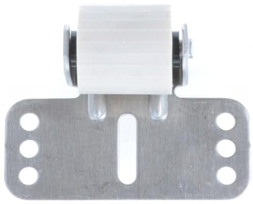 Cyclingcolors Guía de delantal de persiana enrollable de acero con rueda de PVC atornillada, espesor 32 mm, distancia entre centros 65 mm, caja de desenrollado enrollable para ventana, carpintería