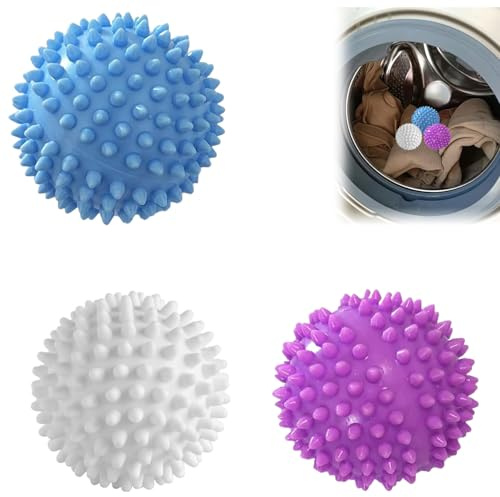 3-Pack Tumble Dryer Balls, Reusable Dryer Balls for Faster Drying, Softening Clothes, and Reducing Static Cling
