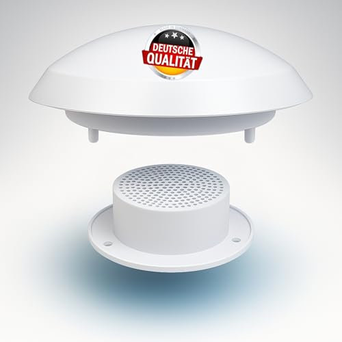 VitalVenture Dachlüfter Wohnmobil Pilzlüfter Weiß - Zwangsbelüftung Camper & Wohnmobil Lüfter mit Fliegenschutz - Aerodynamisch, Wetterfest & Langlebig, Hobby Wohnwagen Ersatzteile, lüfter wohnmobil,