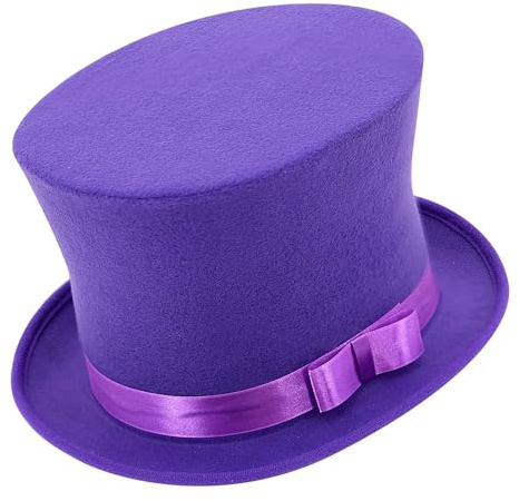 W WIDMANN MILANO Party Fashion - Cilindro anni '20 stile Gatsby con nastro e fiocco per carnevale o teatro
