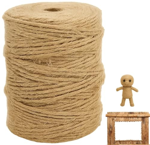 Jute Twine 3 mm, Garden Cord 100 m Roll, Tear-Resistant Parcel Cord Made of Natural Jute, Versatile Jute Cord for Garden, DIY and Crafts, Jute Yarn Cord Cord Ideal as Twine or Cord Ribbon