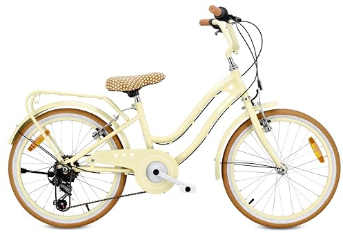 sun baby HEART BIKE Cykel för barn, Flickcykel en flicka 20 tum, 6 till 10 år, växlar Shimano, Cykel för barn, Flickcykel pojkar
