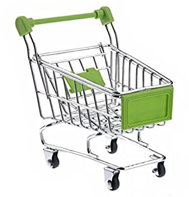 Yeaxxsqy Mini Shopping Cart Machine Dollhouse Accessory Children's Toy House Furniture Creative Storage Tool, Cute and Functional