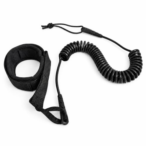 kodivenj 10 FT Coiled Surfboard Leash TPU Heavy Duty