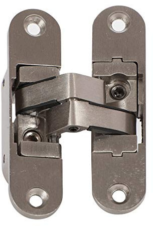 1 Charnière Invisible KLOSE besser - 3D Aluminium. Couleur Inox Satiné. - Droite