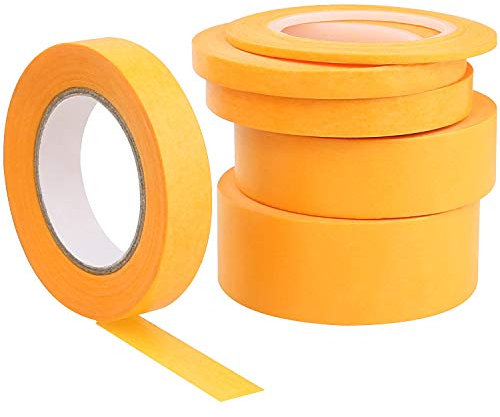 STARVA ST - Cinta de enmascaramiento para pintar, paquete de 6 cintas de enmascaramiento de pintura 2/6/9/12/18/24MM, cinta adhesiva de enmascaramiento para decoración de manualidades (cada rollo de
