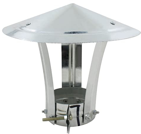 Caperuza salida humos sombrerete antiviento estufa pellet leña tapa terminal tubo chimenea barbacoa antilluvia conducto (75mm Diámetro interior)