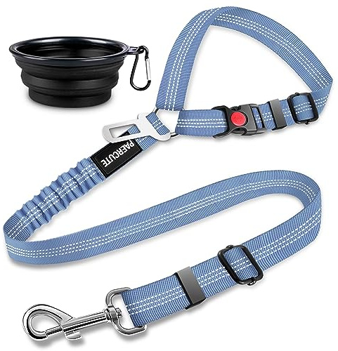 Lot de 2 ceintures de sécurité rétractables pour chien - Ceinture de sécurité réglable pour appuie-tête de véhicule - Harnais de voiture pour chien - Robuste, élastique et durable