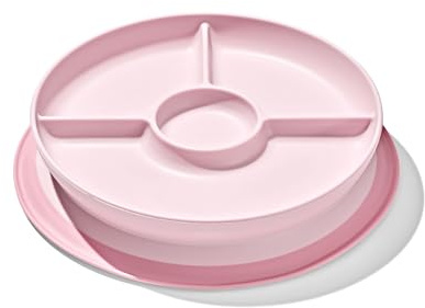 OXO Tot Stick and Stay Suction Divided Plate - Blossom