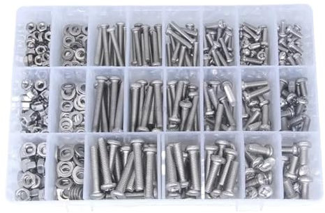 AQXYYWEI 210/360/510X M3 M4 M5 M6 304 Stainless Steel Countersunk Head Screw Nail Pan Cross Round Nut Of Flat Mat Household Boxed Set (Color : Countersunk 210pcs)