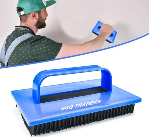 DIY Stipple Brush for Painting & Wallpapering – 15cm x 10cm x 8cm, Blue | Ceiling Texture & Wall Decoration Tool with Heavy-Duty Bristles for Stippling, Faux Finishes & Home Improvement