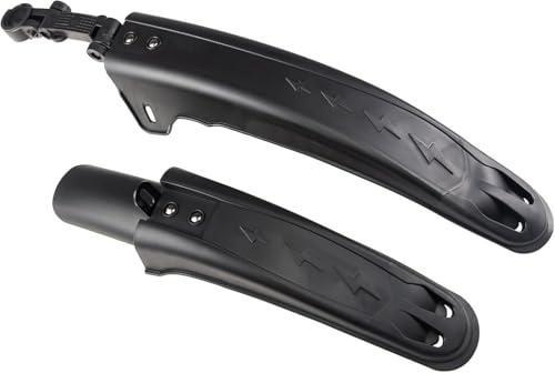 ZUKKA Fahrrad Schutzblech Set Vorne und Hinten 2 Teile-Universal per Mountainbike MTB Rennrad Schnellspanner geeignet für Fahrräder 24-29 Zoll (Schwarz)