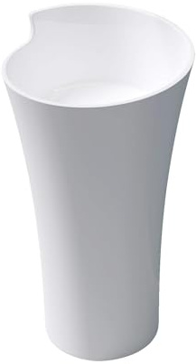 Mai & Mai Lavabo de pie Col30 en blanco, de mineral fundido, para lavabo, 52,3 x 52,3 x 90 cm