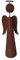 Bornhöft Statuette de jardin ange en métal patiné 3D - Décoration de jardin rouillée - Décoration funéraire - Décoration de jardin - Entrée