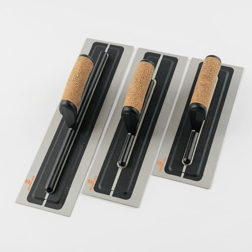 Skimflex Pro Ultraflex Trowel Triple Pack – 11, 14, 16 Cork Handle Stainless Steel Skimming Trowels
