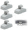 MOLZINY 4 Piezas Soporte de gancho soporte para parasol gancho compatible con VW Caddy Golf Mk4 Sharan Passat Polo Amarok Transporter T5 Touran Seat Ibiza Leon Skoda Fabia Octavia Superb 3B0857561B