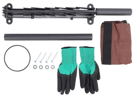 Zerodis Accensione Montata a Parete per Legno in Legno, Legna da Ardere di Tipo a Leva, Splitter Morbido Staccabile, Crea Facilmente Tronchi con Acciaio al Carbonio per Interno o Esterno (Black)