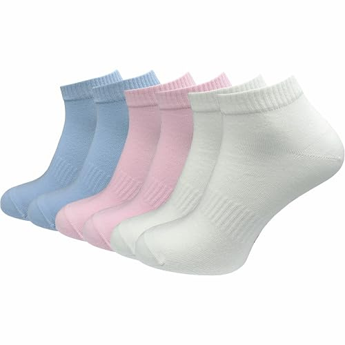 GAWILO Sportsocken ohne Naht (6 Paar) | Kurze Socken für Damen und Herren | Dank Rippschaft kein Verrutschen und kein Faltenwurf (DE/NL/SE/PL, Numerisch, 43, 46, Regular, Regular, pastelltöne)