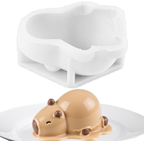 Molde de Silicona,Moldes Capibara para Alimentos | Utensilio Antiadherente para Hacer Muffins, Gelatina, Postres, Flan, Pasteles y Jabón