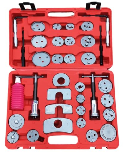 BOOMSTART Kit de repousse-piston de frein universel 35 pièces Outil de repousse-piston de frein Outil de repousse-piston de frein de voiture