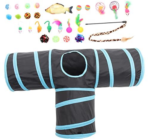 Toyvian Jouets pour Chats Interactifs Balle à Chat Peluche Jouet Éveil pour Chatons Stimule Instinct De Chasse Intérieur