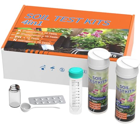 Boden Nährstoff Tester 4 In 1 Set 40 Tests Misst Stickstoff Phosphor Kalium PH Bodentest Mineralstoffe Spurenelemente Inkl Bodenalayse Labor Gärtnern Gemüse Nährstoff Analyse Mit Bedienungsanleitung