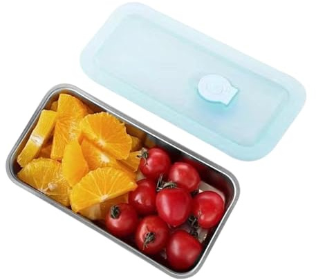 Contenitori Portamerenda In Acciaio Inossidabile Per Bambini | Portavivande Riusabili A Doppio Scomparto Con Coperchio - da Cucina per Mare Picnic Ufficio Campeggio Escursioni Pendolari