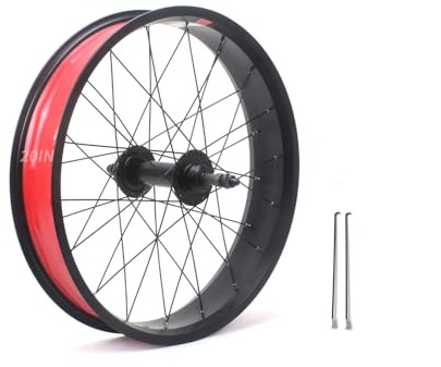 20/24/26x 4,0'' Ruedas para Bicicletas para Bicicleta De Nieve/Playa Freno De Disco Rueda Delantera Y Trasera Fat Bike 135/195 Mm Bujes 36H para 7-10s Rotary Radios 14G E-Bike(20in Rear)
