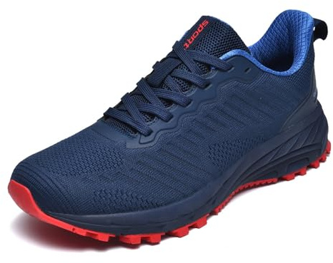 frysen Scarpe Uomo Sneakers Scarpe Running Donna Eleganti Scarpe Ginnastica Comode Scarpe de Corsa Leggere Tennis Sportive Palestra Gym Basket BlueRed 37 EU