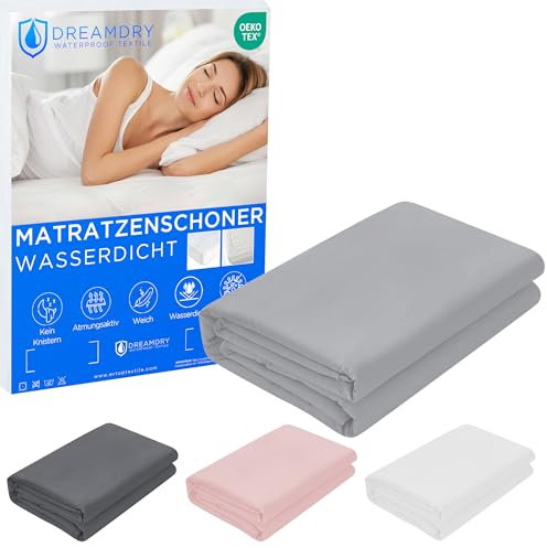 Dreamdry Matratzenschoner 140x200cm - Inkontinenzunterlage waschbar, Matratzenschoner 140x400, wasserdichte Matratzenauflage, Matratzenbezug, Nässeschutz