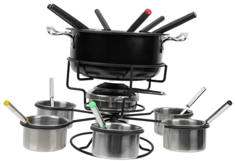 VALICLUD Pentole per Fonduta in Acciaio Inossidabile Pentola per Fonduta Formaggio e Cioccolato Scaldaburro Casalingo Contenitore per Sciogliere Cibo Utilizzabile per Riscaldare Formaggio