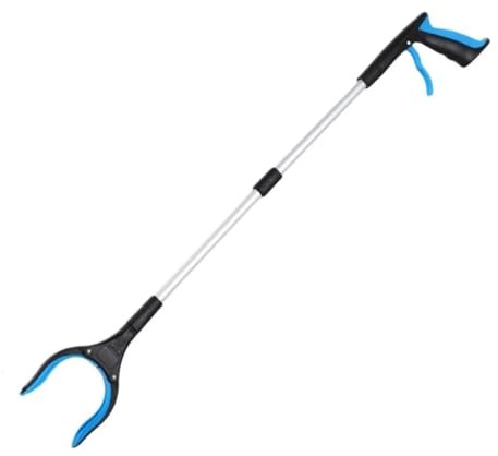 YUNFANOZ Pinzas Extensibles Larga, Pinza Larga, Plegable Largo, con imán de Fuerte sujeción, para Uso en Exteriores e Interiores(Blue)