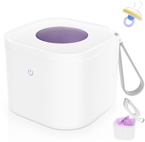 Boîte de stérilisation UV pour tétine - Portable - 99,99 % de stérilisation en 3 minutes - Stérilisateur pour bébé - 70 utilisations par charge - Rechargeable par USB - Pour les déplacements