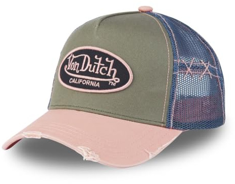 Von Dutch Casquette Enfant Used, Casquette Trucker Garçon & Fille, Ajustable par Snapback, Kaki Taille TU