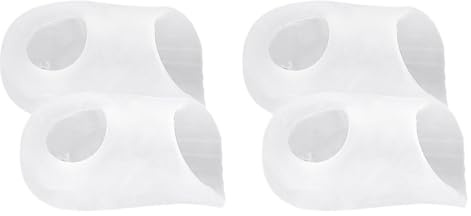 Amagogo 4 protectores de puntera, protectores diarios para juanetes, fundas para, ampollas, uñas faltantes o encarnadas, para mujeres y hombres, Claro
