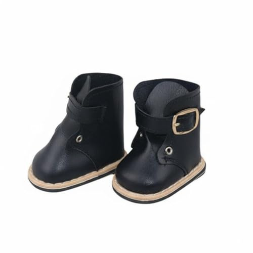 Yunhgft Doll Short Boots Functional Ankle Leather Winter Footwear Trendy Fashionable Comfortable Thick Design Suitable for Gift Decoration , Black , Leather Boots