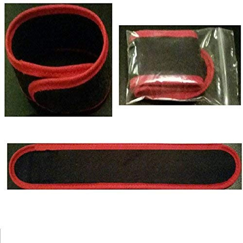 10 x Klettband Verschluss 25 cm x 4 cm weiches Material (SCHWARZ ROT) Premium Angeln Ruten Camping Garten Haushalt Rutenhalter FBA