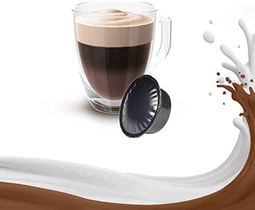 50 Capsule Caffe Mocaccino Compatibile con Lavazza A Modo Mio - Bevanda in Cialde