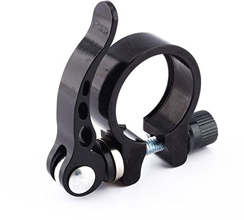 VGEBY Fahrrad Sattelklemme mit Schnellspanner Klemmring und Schnellverschluss Passend für 30,4/30,8/31,6mm Mountainbike Fahrräder (Farbe : Black-31.8) (34.9mm)